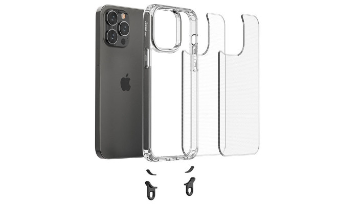 Чехол TPU Transparent with Straps для Apple iPhone 12 Pro / 12 (6.1