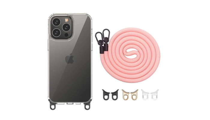 Чехол TPU Transparent with Straps для Apple iPhone 13 Pro (6.1