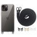 Чохол TPU Transparent with Straps для Apple iPhone 13 / 14 (6.1") Black