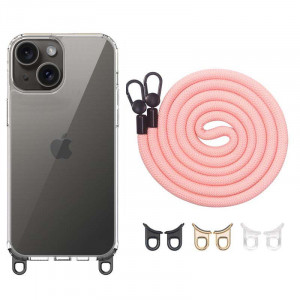 Чехол TPU Transparent with Straps для Apple iPhone 13 / 14 (6.1