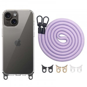 Чехол TPU Transparent with Straps для Apple iPhone 13 / 14 (6.1