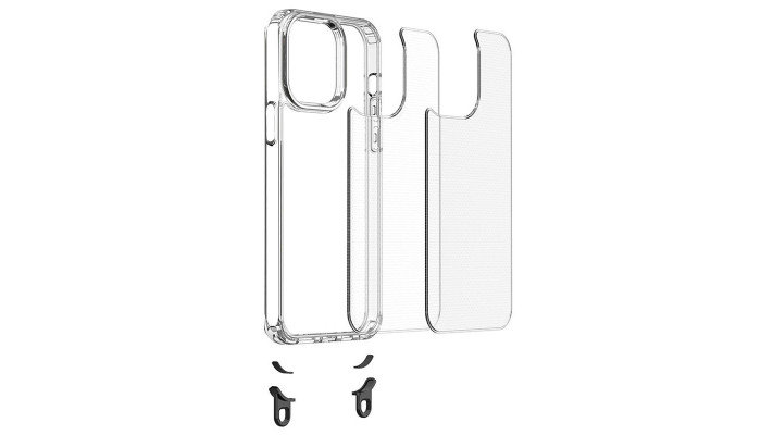 Чехол TPU Transparent with Straps для Apple iPhone 13 / 14 (6.1