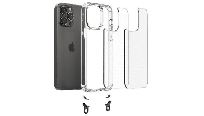 Чохол TPU Transparent with Straps для Apple iPhone 14 Pro (6.1
