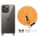 Чохол TPU Transparent with Straps для Apple iPhone 14 Pro (6.1") Orange / White