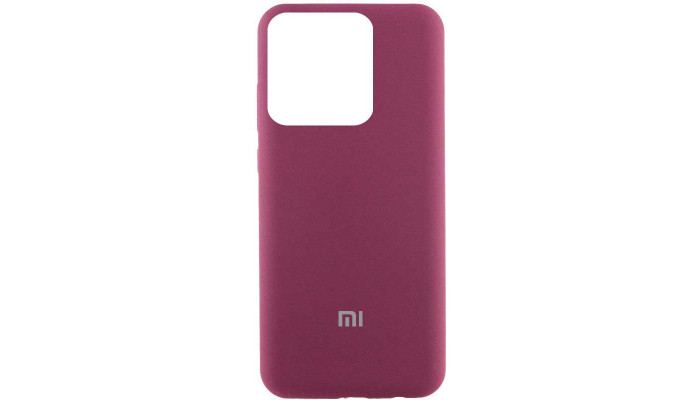 Чохол Silicone Cover Lakshmi (AAA) with Logo для Xiaomi Poco X6 / Note 13 Pro 5G Бордовий / Plum - фото