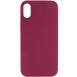 Чехол Silicone Case Full Protective (AA) NO LOGO для Apple iPhone X / XS (5.8") Бордовый / Maroon