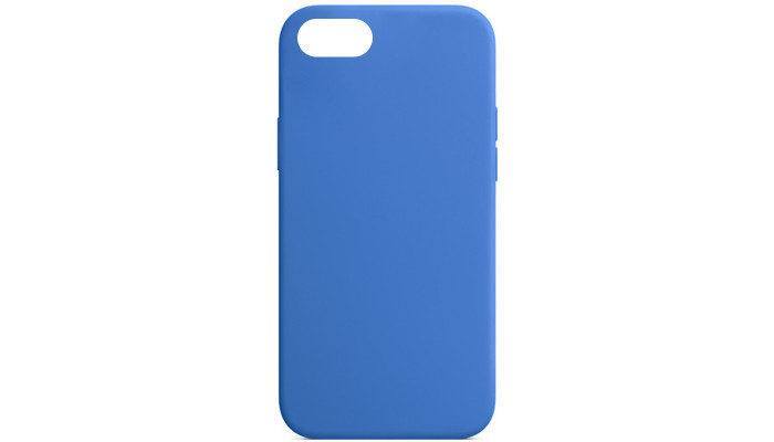 Чехол Silicone Case Full Protective (AA) NO LOGO для Apple iPhone SE (2020) Синий / Capri Blue - фото