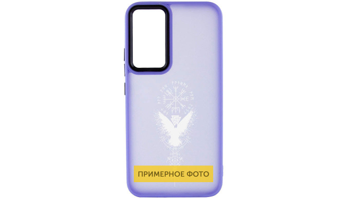 Накладка Oprint Скандинавия White для Xiaomi Poco F5 / Note 12 Turbo Purple / Крылья - фото