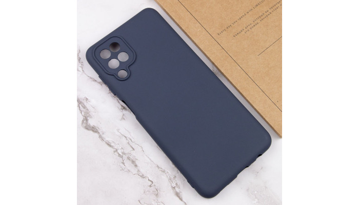 Чехол Silicone Cover Lakshmi Full Camera (AA) для Samsung Galaxy A12 Синий / Midnight Blue - фото