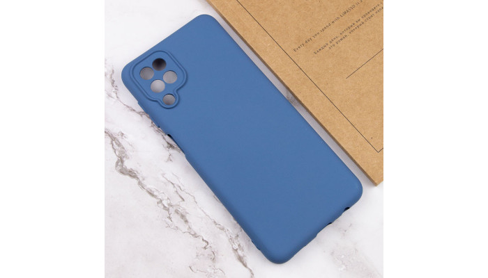 Чехол Silicone Cover Lakshmi Full Camera (AA) для Samsung Galaxy A12 Синий / Navy Blue - фото