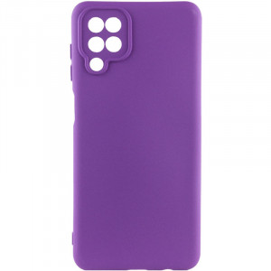 Чехол Silicone Cover Lakshmi Full Camera (AA) для Samsung Galaxy A12 Фиолетовый / Purple