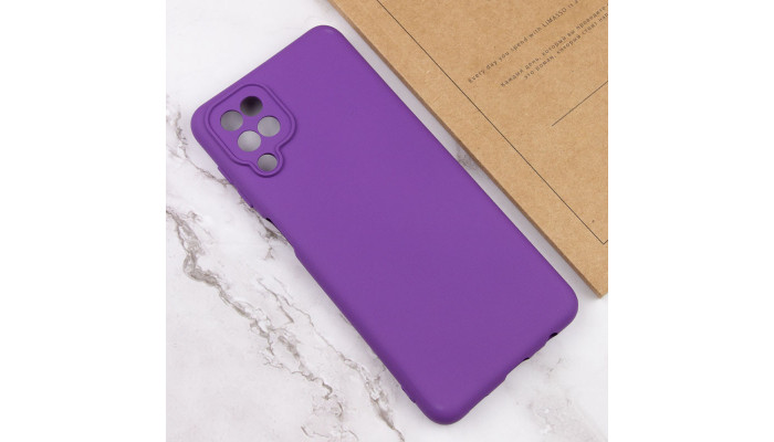 Чехол Silicone Cover Lakshmi Full Camera (AA) для Samsung Galaxy A12 Фиолетовый / Purple - фото