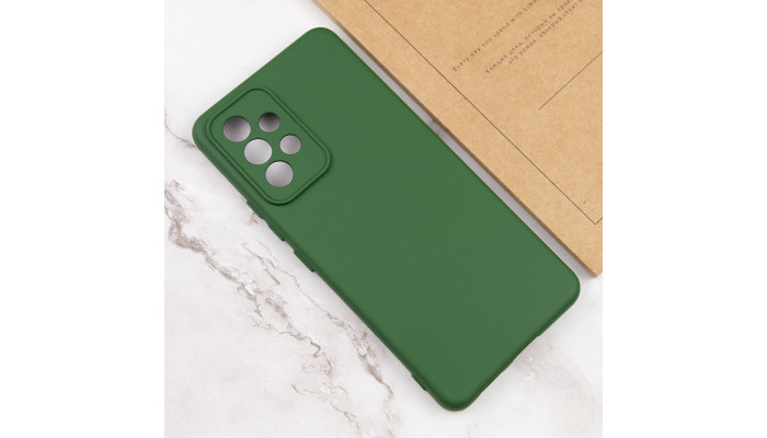 Чохол Silicone Cover Lakshmi Full Camera (AA) для Samsung Galaxy A32 4G Зелений / Dark green - фото