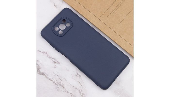 Чохол Silicone Cover Lakshmi Full Camera (AA) для Xiaomi Poco X3 NFC / Poco X3 Pro Синій / Midnight Blue - фото