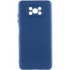 Чехол Silicone Cover Lakshmi Full Camera (AA) для Xiaomi Poco X3 NFC / Poco X3 Pro Синий / Navy Blue - фото