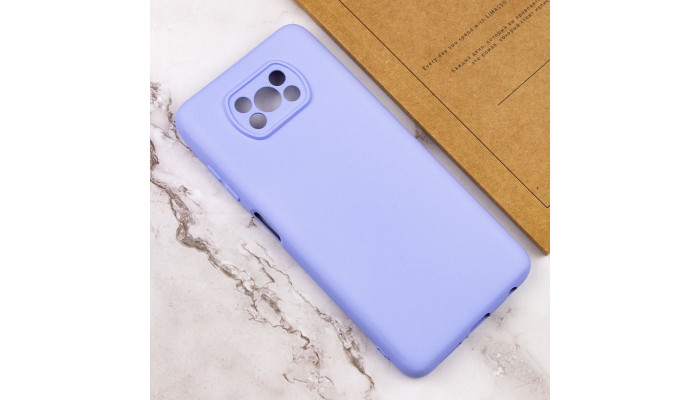 Чохол Silicone Cover Lakshmi Full Camera (AA) для Xiaomi Poco X3 NFC / Poco X3 Pro Бузковий / Dasheen - фото