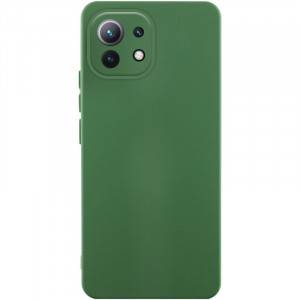 Чохол Silicone Cover Lakshmi Full Camera (AA) для Xiaomi Mi 11 Lite Зелений / Dark green