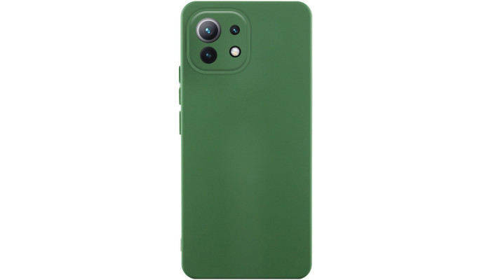 Чохол Silicone Cover Lakshmi Full Camera (AA) для Xiaomi Mi 11 Lite Зелений / Dark green - фото