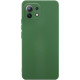 Чохол Silicone Cover Lakshmi Full Camera (AA) для Xiaomi Mi 11 Lite Зелений / Dark green - фото