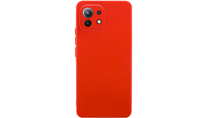 Чохол Silicone Cover Lakshmi Full Camera (AA) для Xiaomi Mi 11 Lite Червоний / Red - фото