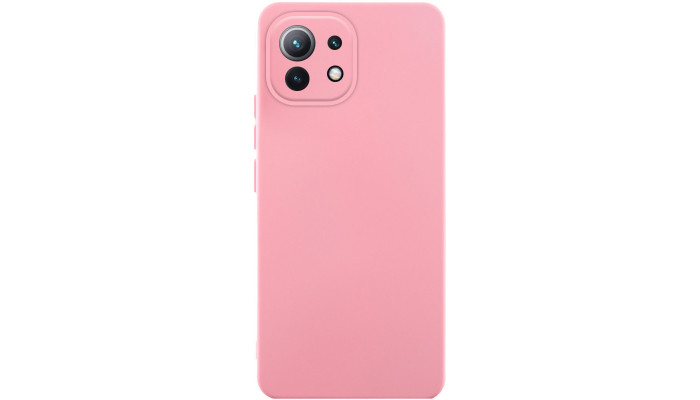 Чохол Silicone Cover Lakshmi Full Camera (AA) для Xiaomi Mi 11 Lite Рожевий / Pink - фото