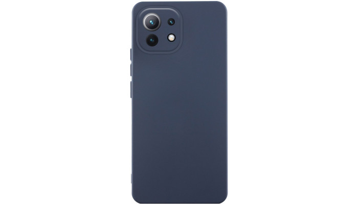 Чохол Silicone Cover Lakshmi Full Camera (AA) для Xiaomi Mi 11 Lite Синій / Midnight Blue - фото