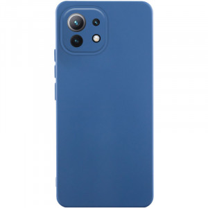 Чохол Silicone Cover Lakshmi Full Camera (AA) для Xiaomi Mi 11 Lite Синій / Navy Blue