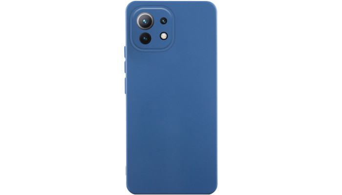 Чохол Silicone Cover Lakshmi Full Camera (AA) для Xiaomi Mi 11 Lite Синій / Navy Blue - фото