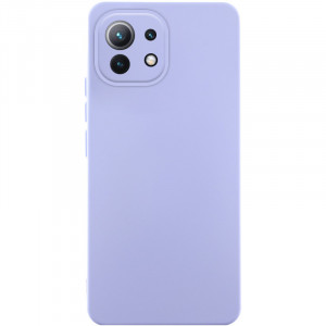 Чохол Silicone Cover Lakshmi Full Camera (AA) для Xiaomi Mi 11 Lite Бузковий / Dasheen