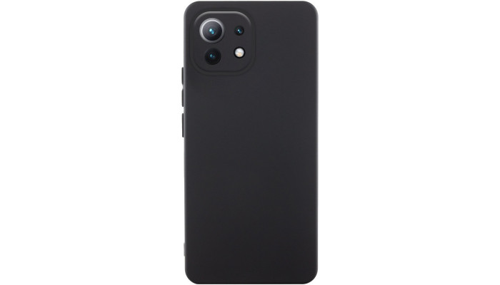 Чохол Silicone Cover Lakshmi Full Camera (AA) для Xiaomi Mi 11 Lite Чорний / Black - фото