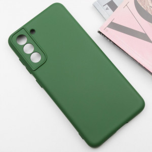 Чехол Silicone Cover Lakshmi Full Camera (AA) для Samsung Galaxy S21 FE Зеленый / Dark green