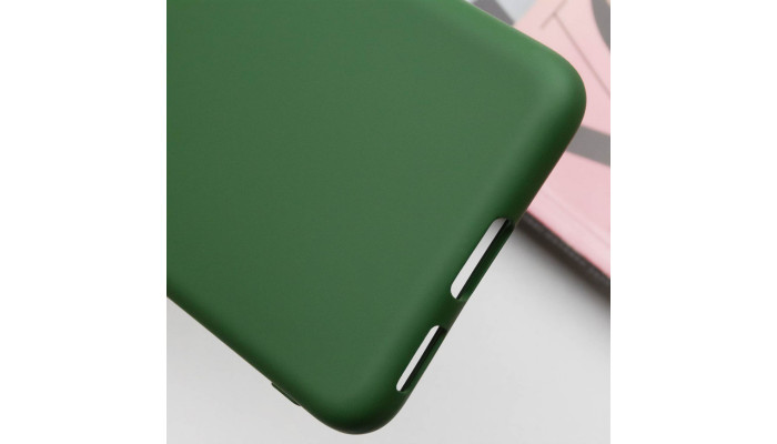 Чехол Silicone Cover Lakshmi Full Camera (AA) для Samsung Galaxy S21 FE Зеленый / Dark green - фото