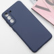 Чехол Silicone Cover Lakshmi Full Camera (AA) для Samsung Galaxy S21 FE Синий / Midnight Blue - фото