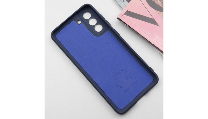 Чехол Silicone Cover Lakshmi Full Camera (AA) для Samsung Galaxy S21 FE Синий / Midnight Blue - фото