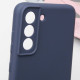 Чехол Silicone Cover Lakshmi Full Camera (AA) для Samsung Galaxy S21 FE Синий / Midnight Blue - фото