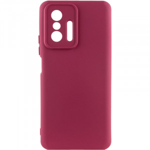 Чохол Silicone Cover Lakshmi Full Camera (AA) для Xiaomi 11T / 11T Pro Бордовий / Marsala