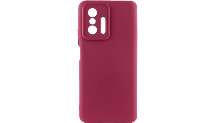 Чохол Silicone Cover Lakshmi Full Camera (AA) для Xiaomi 11T / 11T Pro Бордовий / Marsala - фото