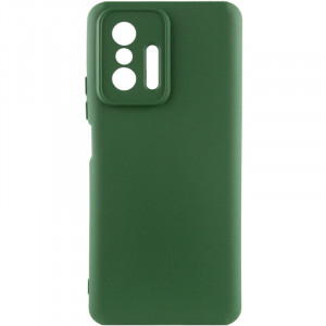 Чехол Silicone Cover Lakshmi Full Camera (AA) для Xiaomi 11T / 11T Pro Зеленый / Dark green