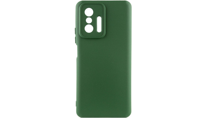 Чехол Silicone Cover Lakshmi Full Camera (AA) для Xiaomi 11T / 11T Pro Зеленый / Dark green - фото