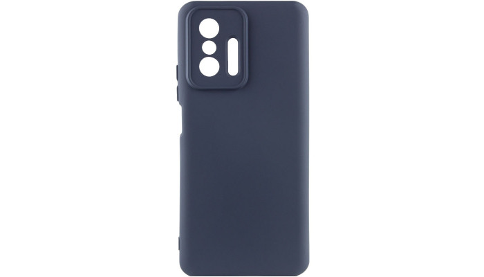 Чехол Silicone Cover Lakshmi Full Camera (AA) для Xiaomi 11T / 11T Pro Синий / Midnight Blue - фото