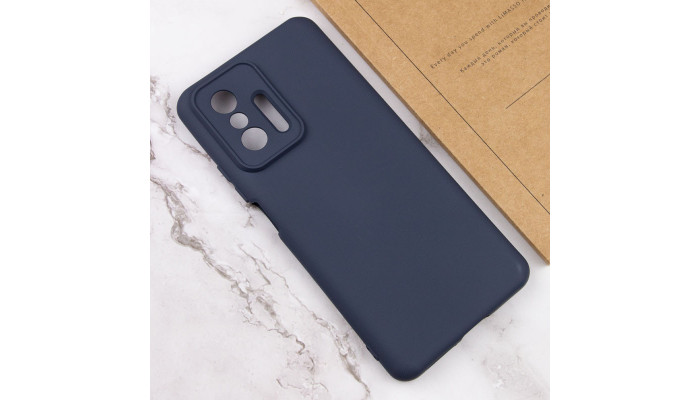 Чехол Silicone Cover Lakshmi Full Camera (AA) для Xiaomi 11T / 11T Pro Синий / Midnight Blue - фото