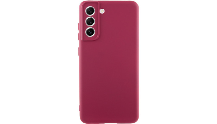 Чехол Silicone Cover Lakshmi Full Camera (AA) для Samsung Galaxy S22 Бордовый / Marsala - фото