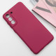 Чехол Silicone Cover Lakshmi Full Camera (AA) для Samsung Galaxy S22 Бордовый / Marsala - фото