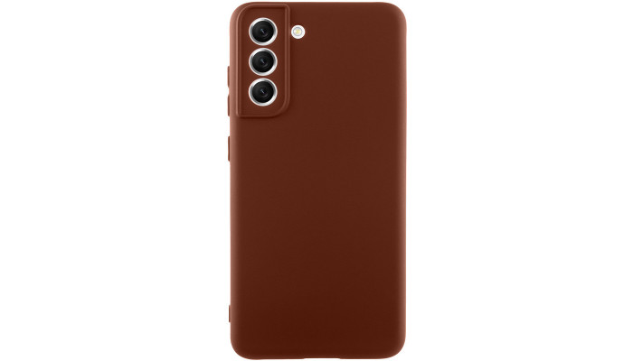 Чехол Silicone Cover Lakshmi Full Camera (AA) для Samsung Galaxy S22 Коричневый / Brown - фото