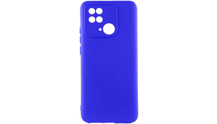 Чохол Silicone Cover Lakshmi Full Camera (AA) для Xiaomi Redmi 10C Синій / Iris - фото