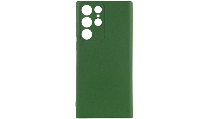 Чехол Silicone Cover Lakshmi Full Camera (AA) для Samsung Galaxy S23 Ultra Зеленый / Dark green - фото