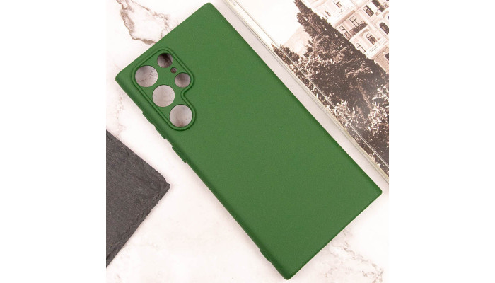 Чехол Silicone Cover Lakshmi Full Camera (AA) для Samsung Galaxy S23 Ultra Зеленый / Dark green - фото