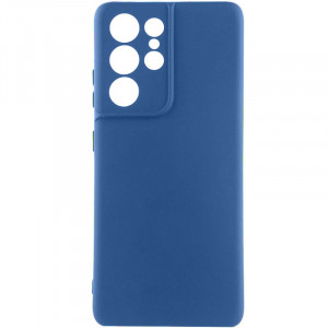 Чехол Silicone Cover Lakshmi Full Camera (AA) для Samsung Galaxy S24 Ultra Синий / Navy Blue