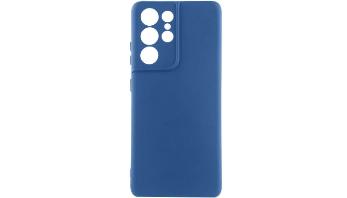 Чехол Silicone Cover Lakshmi Full Camera (AA) для Samsung Galaxy S24 Ultra Синий / Navy Blue - фото