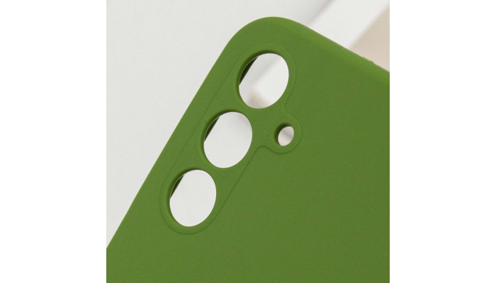 Чохол Silicone Cover Lakshmi Full Camera (AA) для Samsung Galaxy A15 4G/5G / M15 5G Зелений / Dark green - фото